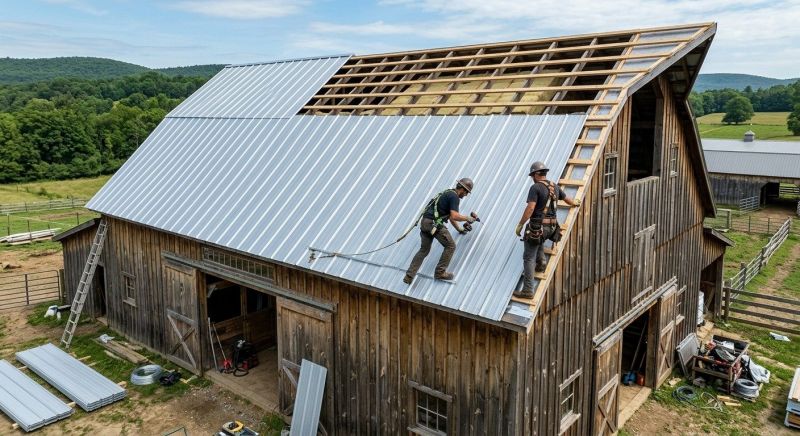 Barn Roof Construction in Sunapee, NH