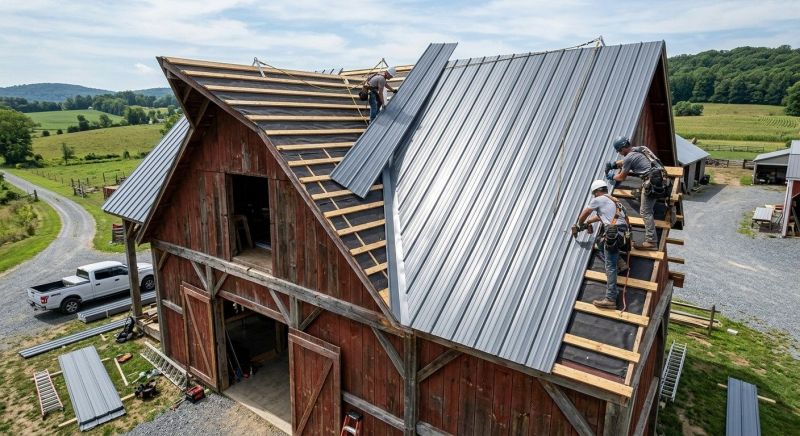 Barn Roof Construction in Sunapee, NH