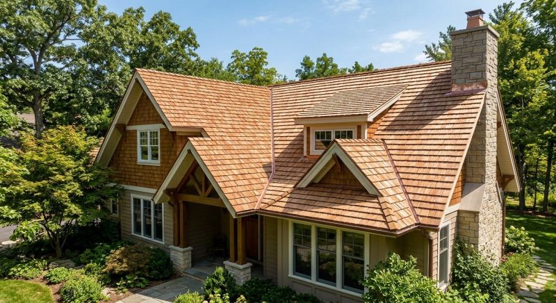 Cedar Shake Roof Construction in Hillsborough, NH