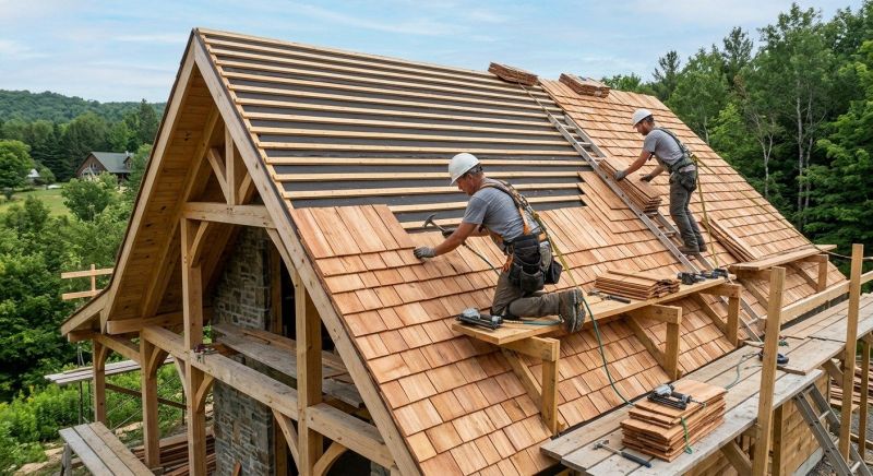Cedar Shake Roof Construction in Newport, NH