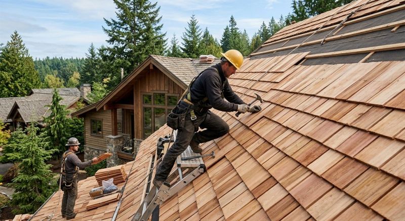 Cedar Shake Roof Construction in West Lebanon, NH