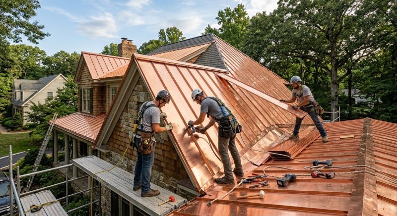 Copper Roof Installation in Sunapee, NH
