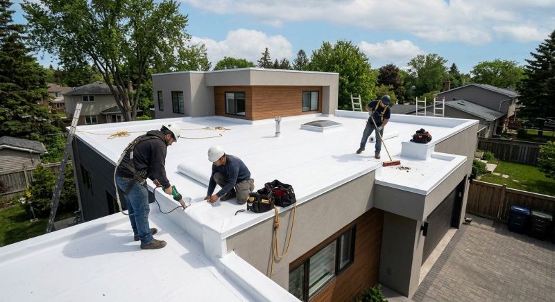 Flat Roof Installation in Springfield, NH