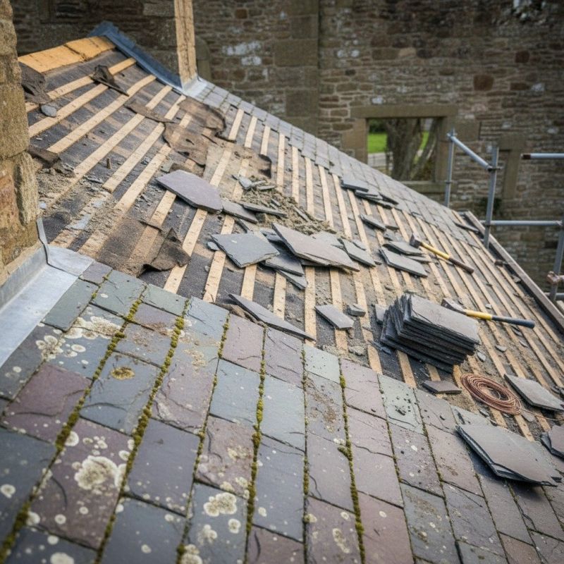Slate Roof Replacement in Sunapee, NH