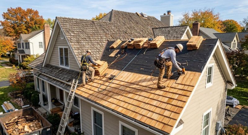 Wood Shake Roof Replacement in Charlestown, NH